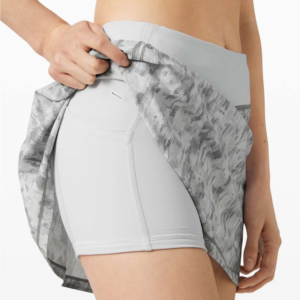 Lululemon Pace Rival Patterned Gray Skort - image 4